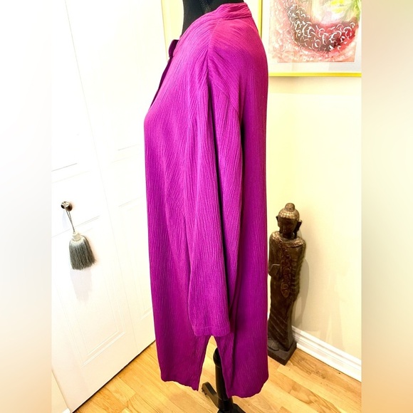Vintage JM collection /small pleat fabric/full length/buttons/notch collar  💜 - Picture 4 of 10